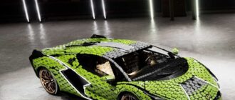 Lamborghini Sian FKR 37 собрали в натуральную величину из 400 тысяч деталей Lego