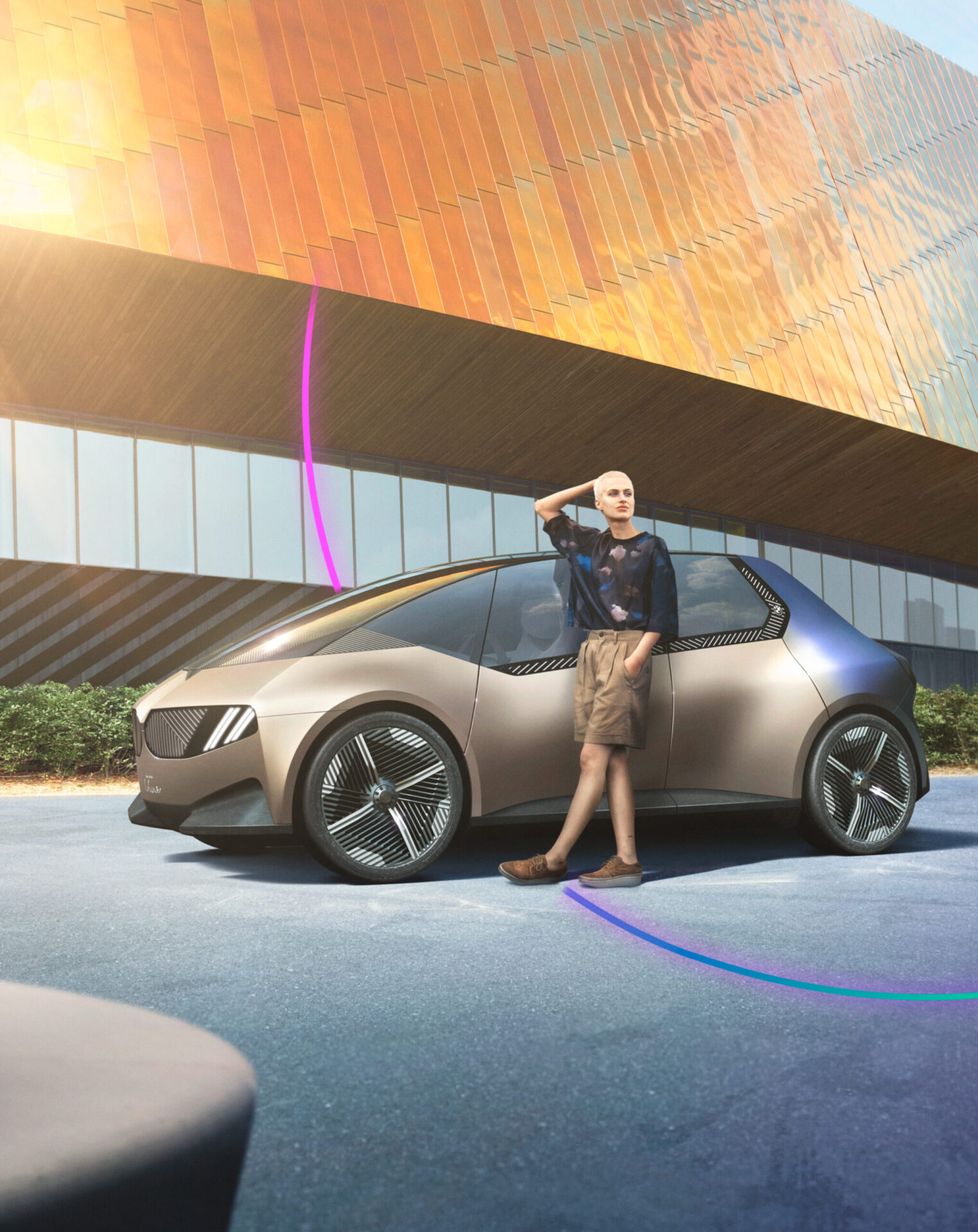 Компания BMW показала на автосалоне IAA Mobility электрокар iVision Circular из вторсырья