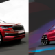Компания Skoda показала эскизы обновленного кроссовера Skoda Karoq до презентации