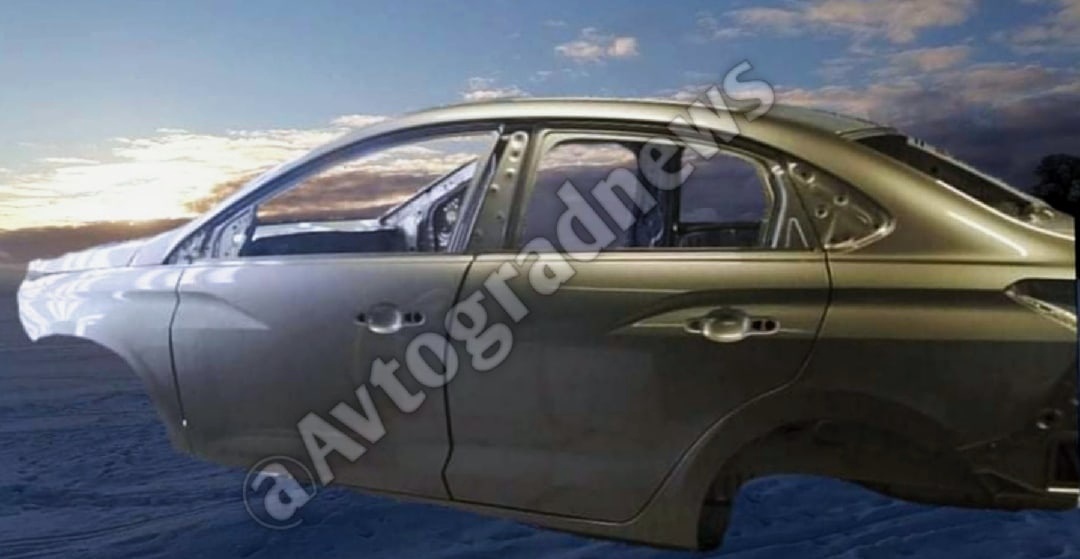 Опубликована фотография кузова новой модели LADA B-класса для возможной замены LADA Granta