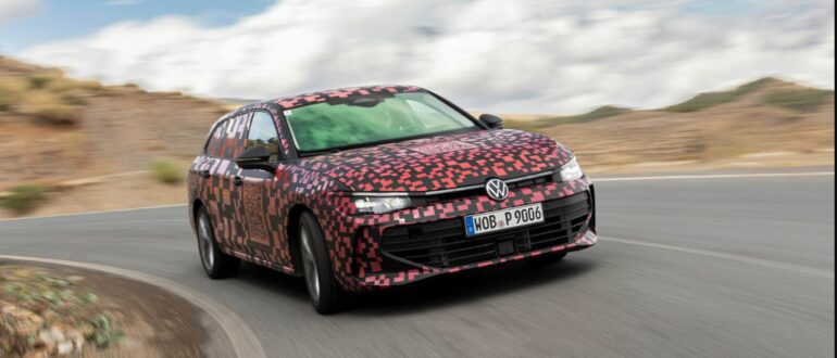 Volkswagen представил финальное фото нового универсала Passat на тест-драйвах